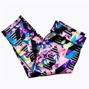 Fila sport running tights capris geometric small